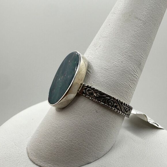 NWT Australian Opal in Bali sterling silver ring! - Picture 8 of 10